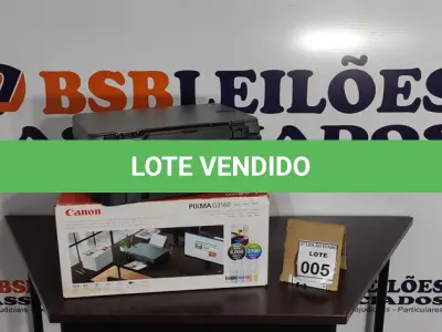 LOTE 005 - 01 IMPRESSORA MULTIFUNCIONAL PIXMA 63160 MARCA CANON. (NO ESTADO) ATENÇÃO! FAZER A VISITAÇÃO ANTES DE ARREMATAR, NÃO SABEMOS SE FUNCIONA, LEILÃO NÃO TEM GARANTIA E NEM DEVOLUÇÃO, SUJEITO A POSSÍVEIS AVARIAS VISÍVEIS/OCULTAS E/OU AUSÊNCIA DE COMPONENTES.