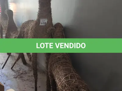 LOTE 638 - 04 RENAS DE PALHA TAMANHOS DIVERSOS.  (NO ESTADO) ATENÇÃO! FAZER A VISITAÇÃO ANTES DE ARREMATAR, NÃO SABEMOS SE FUNCIONA, LEILÃO NÃO TEM GARANTIA E NEM DEVOLUÇÃO, SUJEITO A POSSÍVEIS AVARIAS VISÍVEIS/OCULTAS E/OU AUSÊNCIA DE COMPONENTES.