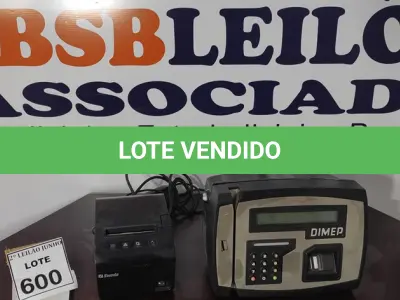 LOTE 600 - 01 IMPRESSORA DE CUPOM COM FONTE MARCA SWEDA E 01 RELÓGIO DE PONTO COM FONTE MARCA DIMEP.  (NO ESTADO) ATENÇÃO! FAZER A VISITAÇÃO ANTES DE ARREMATAR, NÃO SABEMOS SE FUNCIONA, LEILÃO NÃO TEM GARANTIA E NEM DEVOLUÇÃO, SUJEITO A POSSÍVEIS AVARIAS VISÍVEIS/OCULTAS E/OU AUSÊNCIA DE COMPONENTES.