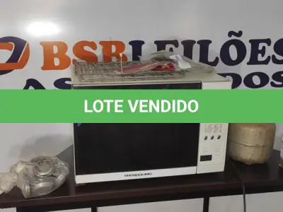 LOTE 586 - 01 MICRO - ONDAS MARCA PROSDÓCIMO, 01 BOTIJÃO PEQUENO E ACESSÓRIOS PARA FOGÃO.  (NO ESTADO) ATENÇÃO! FAZER A VISITAÇÃO ANTES DE ARREMATAR, NÃO SABEMOS SE FUNCIONA, LEILÃO NÃO TEM GARANTIA E NEM DEVOLUÇÃO, SUJEITO A POSSÍVEIS AVARIAS VISÍVEIS/OCULTAS E/OU AUSÊNCIA DE COMPONENTES.