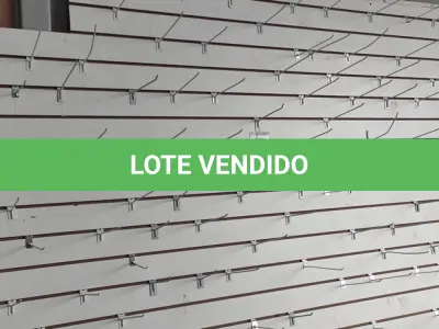 LOTE 569 - 01 PAINEL CANALETADO COM GANCHOS DE 1,72 X 2,75. (NO ESTADO) ATENÇÃO! FAZER A VISITAÇÃO ANTES DE ARREMATAR, NÃO SABEMOS SE FUNCIONA, LEILÃO NÃO TEM GARANTIA E NEM DEVOLUÇÃO, SUJEITO A POSSÍVEIS AVARIAS VISÍVEIS/OCULTAS E/OU AUSÊNCIA DE COMPONENTES.