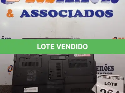 LOTE 264 - 01 NOTEBOOK MARCA HP. (NO ESTADO) ATENÇÃO! FAZER A VISITAÇÃO ANTES DE ARREMATAR, NÃO SABEMOS SE FUNCIONA, LEILÃO NÃO TEM GARANTIA E NEM DEVOLUÇÃO, SUJEITO A POSSÍVEIS AVARIAS VISÍVEIS/OCULTAS E/OU AUSÊNCIA DE COMPONENTES.