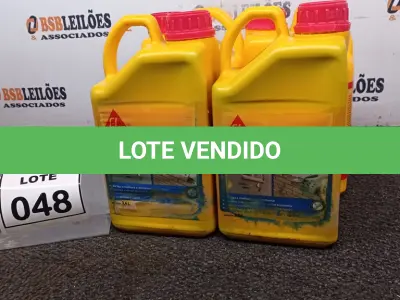 LOTE 048 - 04 ADITIVOS PLASTIFICANTE PARA ARGAMASSA DE ASSENTAMENTO E REBOCO COM 3,6L MARCA SIKA.  (NO ESTADO) ATENÇÃO! FAZER A VISITAÇÃO ANTES DE ARREMATAR, NÃO SABEMOS SE FUNCIONA. LEILÃO NÃO TEM GARANTIA E NEM DEVOLUÇÃO, SUJEITO A POSSÍVEIS AVARIAS VISÍVEIS/OCULTAS E/OU AUSÊNCIA DE COMPONENTES.