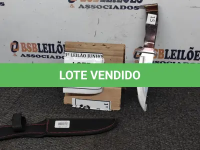LOTE 150 -  FACA IMPORTADA AÇO INOXIDÁVEL CABO EM RESINA FULL TANG BAINHA DE NYLON TAMANHO TOTAL 27CM PESO 288G JÁ AFIADA. (NO ESTADO) ATENÇÃO! FAZER A VISITAÇÃO ANTES DE ARREMATAR, NÃO SABEMOS SE FUNCIONA, LEILÃO NÃO TEM GARANTIA E NEM DEVOLUÇÃO, SUJEITO A POSSÍVEIS AVARIAS VISÍVEIS/OCULTAS E/OU AUSÊNCIA DE COMPONENTES.