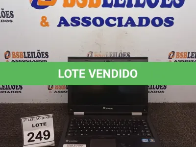 LOTE 249 - 01 NOTEBOOK MARCA ITAUTEC. (NO ESTADO) ATENÇÃO! FAZER A VISITAÇÃO ANTES DE ARREMATAR, NÃO SABEMOS SE FUNCIONA, LEILÃO NÃO TEM GARANTIA E NEM DEVOLUÇÃO, SUJEITO A POSSÍVEIS AVARIAS VISÍVEIS/OCULTAS E/OU AUSÊNCIA DE COMPONENTES.