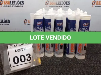 LOTE 003 - 20 ADESIVOS DE SILICONE NEUTRO INCOLOR COM 280ML MARCA OBRIVED.  (NO ESTADO) ATENÇÃO! FAZER A VISITAÇÃO ANTES DE ARREMATAR, NÃO SABEMOS SE FUNCIONA. LEILÃO NÃO TEM GARANTIA E NEM DEVOLUÇÃO, SUJEITO A POSSÍVEIS AVARIAS VISÍVEIS/OCULTAS E/OU AUSÊNCIA DE COMPONENTES.