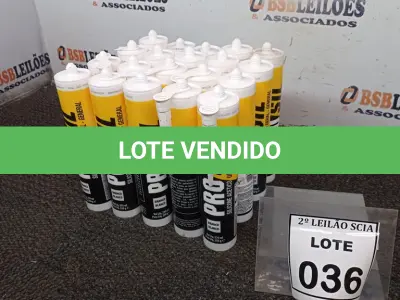 LOTE 036 - 20 ADESIVOS DE SILICONE NEUTRO INCOLOR COM 280ML MARCA OBRIVED.  (NO ESTADO) ATENÇÃO! FAZER A VISITAÇÃO ANTES DE ARREMATAR, NÃO SABEMOS SE FUNCIONA. LEILÃO NÃO TEM GARANTIA E NEM DEVOLUÇÃO, SUJEITO A POSSÍVEIS AVARIAS VISÍVEIS/OCULTAS E/OU AUSÊNCIA DE COMPONENTES.