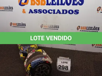 LOTE 298 - 01 HOVERBOARD NA COR CAMUFLADA. (NO ESTADO) ATENÇÃO! FAZER A VISITAÇÃO ANTES DE ARREMATAR, NÃO SABEMOS SE FUNCIONA, LEILÃO NÃO TEM GARANTIA E NEM DEVOLUÇÃO, SUJEITO A POSSÍVEIS AVARIAS VISÍVEIS/OCULTAS E/OU AUSÊNCIA DE COMPONENTES.