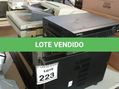 LOTE 223 - 01 IMPRESSORA MULTIFUNCIONAL DCP-8085DN MARCA BROTHER, 01 DVR, 02 SWITCHES E 01 NOBREAK MARCA SMS. (NO ESTADO) ATENÇÃO! FAZER A VISITAÇÃO ANTES DE ARREMATAR, NÃO SABEMOS SE FUNCIONA, LEILÃO NÃO TEM GARANTIA E NEM DEVOLUÇÃO, SUJEITO A POSSÍVEIS AVARIAS VISÍVEIS/OCULTAS E/OU AUSÊNCIA DE COMPONENTES.