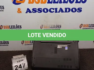 LOTE 247 - 01 NOTEBOOK MARCA DELL. (NO ESTADO) ATENÇÃO! FAZER A VISITAÇÃO ANTES DE ARREMATAR, NÃO SABEMOS SE FUNCIONA, LEILÃO NÃO TEM GARANTIA E NEM DEVOLUÇÃO, SUJEITO A POSSÍVEIS AVARIAS VISÍVEIS/OCULTAS E/OU AUSÊNCIA DE COMPONENTES.