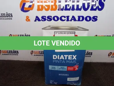 LOTE 150 - 01 LATA DE TINTA 16L/ 18L INTERIORES/EXTERIORES ACRÍLICO FOSCO IQUINE BASE P. (NOVO) (NO ESTADO) ATENÇÃO! FAZER A VISITAÇÃO ANTES DE ARREMATAR, NÃO SABEMOS SE FUNCIONA. LEILÃO NÃO TEM GARANTIA E NEM DEVOLUÇÃO, SUJEITO A POSSÍVEIS AVARIAS VISÍVEIS/OCULTAS E/OU AUSÊNCIA DE COMPONENTES.