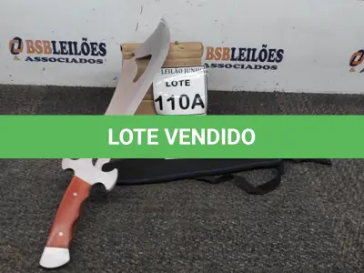 LOTE 110 - FACÃO  IMPORTADA AÇO INOXIDÁVEL CABO EM MADEIRA  FULL TANG BAINHA DE NYLON TAMANHO TOTAL 50CM PESO 526G JÁ AFIADA. (NO ESTADO) ATENÇÃO! FAZER A VISITAÇÃO ANTES DE ARREMATAR, NÃO SABEMOS SE FUNCIONA, LEILÃO NÃO TEM GARANTIA E NEM DEVOLUÇÃO, SUJEITO A POSSÍVEIS AVARIAS VISÍVEIS/OCULTAS E/OU AUSÊNCIA DE COMPONENTES. 
