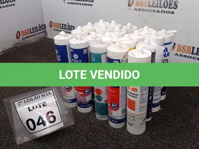 LOTE 046 - 20 ADESIVOS DE SILICONE NEUTRO INCOLOR COM 280ML MARCA OBRIVED.  (NO ESTADO) ATENÇÃO! FAZER A VISITAÇÃO ANTES DE ARREMATAR, NÃO SABEMOS SE FUNCIONA. LEILÃO NÃO TEM GARANTIA E NEM DEVOLUÇÃO, SUJEITO A POSSÍVEIS AVARIAS VISÍVEIS/OCULTAS E/OU AUSÊNCIA DE COMPONENTES.