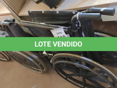 LOTE 412 - 03 CADEIRAS DE RODAS. (NO ESTADO) ATENÇÃO! FAZER A VISITAÇÃO ANTES DE ARREMATAR, NÃO SABEMOS SE FUNCIONA, LEILÃO NÃO TEM GARANTIA E NEM DEVOLUÇÃO, SUJEITO A POSSÍVEIS AVARIAS VISÍVEIS/OCULTAS E/OU AUSÊNCIA DE COMPONENTES.