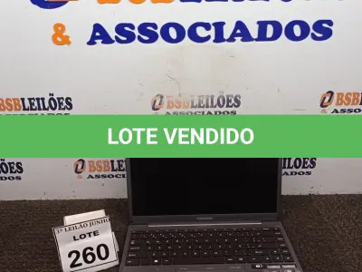 LOTE 260 - 01 NOTEBOOK MARCA POSITIVO. (NO ESTADO) ATENÇÃO! FAZER A VISITAÇÃO ANTES DE ARREMATAR, NÃO SABEMOS SE FUNCIONA, LEILÃO NÃO TEM GARANTIA E NEM DEVOLUÇÃO, SUJEITO A POSSÍVEIS AVARIAS VISÍVEIS/OCULTAS E/OU AUSÊNCIA DE COMPONENTES.