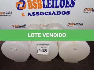 LOTE 148 - 07 DISPENSES DE PAPEL PARA BANHEIRO. (NOVO) (NO ESTADO) ATENÇÃO! FAZER A VISITAÇÃO ANTES DE ARREMATAR, NÃO SABEMOS SE FUNCIONA. LEILÃO NÃO TEM GARANTIA E NEM DEVOLUÇÃO, SUJEITO A POSSÍVEIS AVARIAS VISÍVEIS/OCULTAS E/OU AUSÊNCIA DE COMPONENTES.
