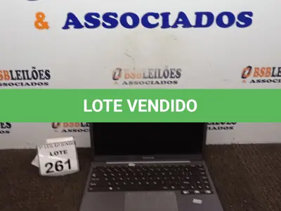 LOTE 261 - 01 NOTEBOOK MARCA POSITIVO. (NO ESTADO) ATENÇÃO! FAZER A VISITAÇÃO ANTES DE ARREMATAR, NÃO SABEMOS SE FUNCIONA, LEILÃO NÃO TEM GARANTIA E NEM DEVOLUÇÃO, SUJEITO A POSSÍVEIS AVARIAS VISÍVEIS/OCULTAS E/OU AUSÊNCIA DE COMPONENTES.