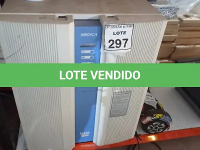 LOTE 297 - 01 SISTEMA DE PURIFICAÇÃO DE ÁGUA MARCA ELGA MEDICA. (NO ESTADO) ATENÇÃO! FAZER A VISITAÇÃO ANTES DE ARREMATAR, NÃO SABEMOS SE FUNCIONA, LEILÃO NÃO TEM GARANTIA E NEM DEVOLUÇÃO, SUJEITO A POSSÍVEIS AVARIAS VISÍVEIS/OCULTAS E/OU AUSÊNCIA DE COMPONENTES.