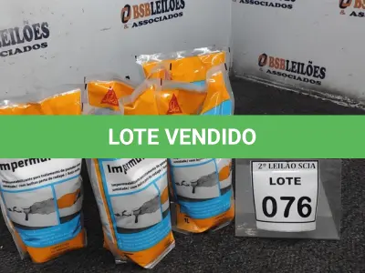 LOTE 076 - 05 IMPERMEABILIZANTES PARA TRATAMENTO DE PAREDE COM 1L MARCA SIKA. (NO ESTADO) ATENÇÃO! FAZER A VISITAÇÃO ANTES DE ARREMATAR, NÃO SABEMOS SE FUNCIONA. LEILÃO NÃO TEM GARANTIA E NEM DEVOLUÇÃO, SUJEITO A POSSÍVEIS AVARIAS VISÍVEIS/OCULTAS E/OU AUSÊNCIA DE COMPONENTES.