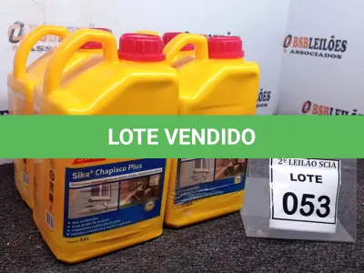 LOTE 053 - 04 CHAPISCOS PLUS COM 3,6L MARCA SIKA.   (NO ESTADO) ATENÇÃO! FAZER A VISITAÇÃO ANTES DE ARREMATAR, NÃO SABEMOS SE FUNCIONA. LEILÃO NÃO TEM GARANTIA E NEM DEVOLUÇÃO, SUJEITO A POSSÍVEIS AVARIAS VISÍVEIS/OCULTAS E/OU AUSÊNCIA DE COMPONENTES.