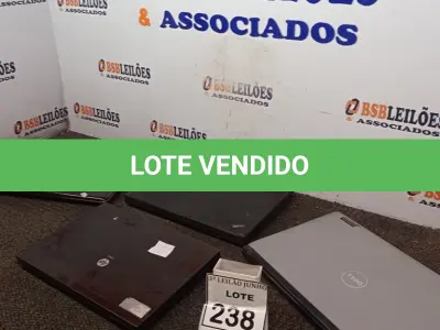 LOTE 238 - 04 NOTEBOOKS DE MARCAS E MODELOS DIVERSOS. (NO ESTADO) ATENÇÃO! FAZER A VISITAÇÃO ANTES DE ARREMATAR, NÃO SABEMOS SE FUNCIONA, LEILÃO NÃO TEM GARANTIA E NEM DEVOLUÇÃO, SUJEITO A POSSÍVEIS AVARIAS VISÍVEIS/OCULTAS E/OU AUSÊNCIA DE COMPONENTES.
