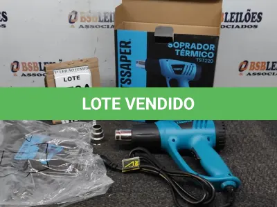 LOTE 270 - SOPRADOR TÉRMICO 220V DUAS VELOCIDADES 1BICO 2000W. (NO ESTADO) ATENÇÃO! FAZER A VISITAÇÃO ANTES DE ARREMATAR, NÃO SABEMOS SE FUNCIONA, LEILÃO NÃO TEM GARANTIA E NEM DEVOLUÇÃO, SUJEITO A POSSÍVEIS AVARIAS VISÍVEIS/OCULTAS E/OU AUSÊNCIA DE COMPONENTES. 
