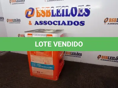 LOTE 124 - 01 LATA DE TINTA BASE C DELANIL IQUINE 18 L. (NO ESTADO) ATENÇÃO! FAZER A VISITAÇÃO ANTES DE ARREMATAR, NÃO SABEMOS SE FUNCIONA. LEILÃO NÃO TEM GARANTIA E NEM DEVOLUÇÃO, SUJEITO A POSSÍVEIS AVARIAS VISÍVEIS/OCULTAS E/OU AUSÊNCIA DE COMPONENTES.