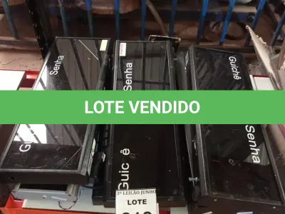 LOTE 218 - 06 PAINÉIS DE SENHA. (NO ESTADO) ATENÇÃO! FAZER A VISITAÇÃO ANTES DE ARREMATAR, NÃO SABEMOS SE FUNCIONA, LEILÃO NÃO TEM GARANTIA E NEM DEVOLUÇÃO, SUJEITO A POSSÍVEIS AVARIAS VISÍVEIS/OCULTAS E/OU AUSÊNCIA DE COMPONENTES.