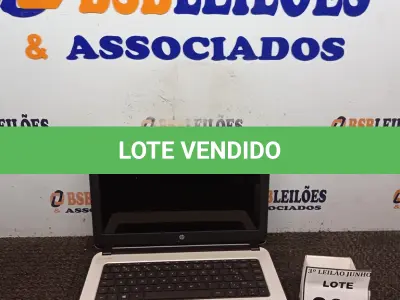 LOTE 263 - 01 NOTEBOOK MARCA HP. (NO ESTADO) ATENÇÃO! FAZER A VISITAÇÃO ANTES DE ARREMATAR, NÃO SABEMOS SE FUNCIONA, LEILÃO NÃO TEM GARANTIA E NEM DEVOLUÇÃO, SUJEITO A POSSÍVEIS AVARIAS VISÍVEIS/OCULTAS E/OU AUSÊNCIA DE COMPONENTES.