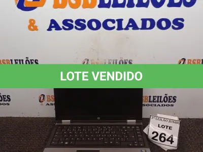 LOTE 264 - 01 NOTEBOOK MARCA HP. (NO ESTADO) ATENÇÃO! FAZER A VISITAÇÃO ANTES DE ARREMATAR, NÃO SABEMOS SE FUNCIONA, LEILÃO NÃO TEM GARANTIA E NEM DEVOLUÇÃO, SUJEITO A POSSÍVEIS AVARIAS VISÍVEIS/OCULTAS E/OU AUSÊNCIA DE COMPONENTES.