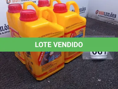 LOTE 061 - 04 ADITIVOS PLASTIFICANTE PARA ARGAMASSA DE ASSENTAMENTO E REBOCO COM 3,6L MARCA SIKA.  (NO ESTADO) ATENÇÃO! FAZER A VISITAÇÃO ANTES DE ARREMATAR, NÃO SABEMOS SE FUNCIONA. LEILÃO NÃO TEM GARANTIA E NEM DEVOLUÇÃO, SUJEITO A POSSÍVEIS AVARIAS VISÍVEIS/OCULTAS E/OU AUSÊNCIA DE COMPONENTES.