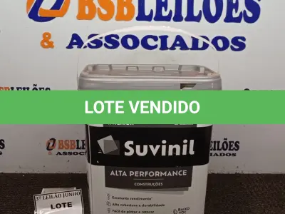 LOTE 205 - 01 GALÃO DE TINTA SUVINIL DE 18L PARA INTERIORES ACABAMENTO FOSCO BRANCO. (NOVO) (NO ESTADO) ATENÇÃO! FAZER A VISITAÇÃO ANTES DE ARREMATAR, NÃO SABEMOS SE FUNCIONA. LEILÃO NÃO TEM GARANTIA E NEM DEVOLUÇÃO, SUJEITO A POSSÍVEIS AVARIAS VISÍVEIS/OCULTAS E/OU AUSÊNCIA DE COMPONENTES.