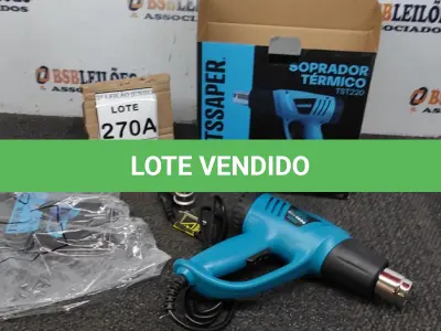 LOTE 270 - SOPRADOR TÉRMICO 220V DUAS VELOCIDADES 1BICO 2000W. (NO ESTADO) ATENÇÃO! FAZER A VISITAÇÃO ANTES DE ARREMATAR, NÃO SABEMOS SE FUNCIONA, LEILÃO NÃO TEM GARANTIA E NEM DEVOLUÇÃO, SUJEITO A POSSÍVEIS AVARIAS VISÍVEIS/OCULTAS E/OU AUSÊNCIA DE COMPONENTES. 