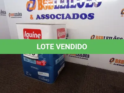 LOTE 103 - 01 LATA DE TINTA 16L/ 18L INTERIORES/EXTERIORES ACRÍLICO FOSCO IQUINE BASE P. (NOVO) (NO ESTADO) ATENÇÃO! FAZER A VISITAÇÃO ANTES DE ARREMATAR, NÃO SABEMOS SE FUNCIONA. LEILÃO NÃO TEM GARANTIA E NEM DEVOLUÇÃO, SUJEITO A POSSÍVEIS AVARIAS VISÍVEIS/OCULTAS E/OU AUSÊNCIA DE COMPONENTES.