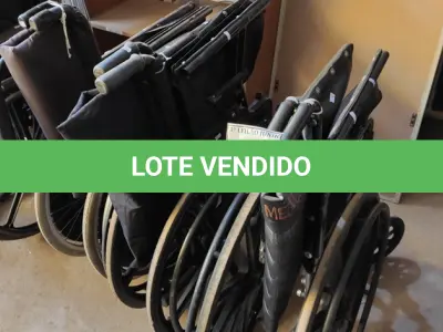 LOTE 409 - 03 CADEIRAS DE RODAS. (NO ESTADO) ATENÇÃO! FAZER A VISITAÇÃO ANTES DE ARREMATAR, NÃO SABEMOS SE FUNCIONA, LEILÃO NÃO TEM GARANTIA E NEM DEVOLUÇÃO, SUJEITO A POSSÍVEIS AVARIAS VISÍVEIS/OCULTAS E/OU AUSÊNCIA DE COMPONENTES.