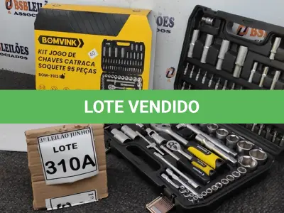 LOTE 310 - KIT JOGO DE CHAVES CATRACA SOQUETE 95 PEÇAS COM MATELA. (NO ESTADO) ATENÇÃO! FAZER A VISITAÇÃO ANTES DE ARREMATAR, NÃO SABEMOS SE FUNCIONA, LEILÃO NÃO TEM GARANTIA E NEM DEVOLUÇÃO, SUJEITO A POSSÍVEIS AVARIAS VISÍVEIS/OCULTAS E/OU AUSÊNCIA DE COMPONENTES. 