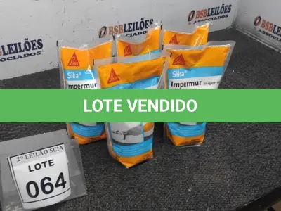 LOTE 064 - 05 IMPERMEABILIZANTES PARA TRATAMENTO DE PAREDE COM 1L MARCA SIKA. (NO ESTADO) ATENÇÃO! FAZER A VISITAÇÃO ANTES DE ARREMATAR, NÃO SABEMOS SE FUNCIONA. LEILÃO NÃO TEM GARANTIA E NEM DEVOLUÇÃO, SUJEITO A POSSÍVEIS AVARIAS VISÍVEIS/OCULTAS E/OU AUSÊNCIA DE COMPONENTES.