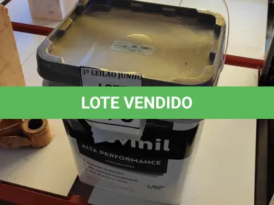 LOTE 378 - 01 GALÃO DE TINTA SUVINIL DE 18L PARA INTERIORES ACABAMENTO FOSCO BRANCO. (NOVO) (NO ESTADO) ATENÇÃO! FAZER A VISITAÇÃO ANTES DE ARREMATAR, NÃO SABEMOS SE FUNCIONA. LEILÃO NÃO TEM GARANTIA E NEM DEVOLUÇÃO, SUJEITO A POSSÍVEIS AVARIAS VISÍVEIS/OCULTAS E/OU AUSÊNCIA DE COMPONENTES.