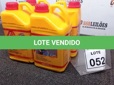 LOTE 052 - 04 ADITIVOS PLASTIFICANTE PARA ARGAMASSA DE ASSENTAMENTO E REBOCO COM 3,6L MARCA SIKA.  (NO ESTADO) ATENÇÃO! FAZER A VISITAÇÃO ANTES DE ARREMATAR, NÃO SABEMOS SE FUNCIONA. LEILÃO NÃO TEM GARANTIA E NEM DEVOLUÇÃO, SUJEITO A POSSÍVEIS AVARIAS VISÍVEIS/OCULTAS E/OU AUSÊNCIA DE COMPONENTES.