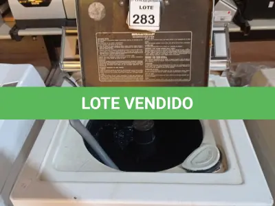 LOTE 283 - 01 MÁQUINA DE LAVAR ROUPAS BRASTEMP 110V. (NO ESTADO) ATENÇÃO! FAZER A VISITAÇÃO ANTES DE ARREMATAR, NÃO SABEMOS SE FUNCIONA. LEILÃO NÃO TEM GARANTIA E NEM DEVOLUÇÃO, SUJEITO A POSSÍVEIS AVARIAS VISÍVEIS/OCULTAS E/OU AUSÊNCIA DE COMPONENTES.