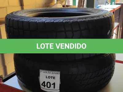 LOTE 401 - 02 PNEUS MEIA VIDA 205/60 ARO16. (NO ESTADO) ATENÇÃO! FAZER A VISITAÇÃO ANTES DE ARREMATAR, NÃO SABEMOS SE FUNCIONA. LEILÃO NÃO TEM GARANTIA E NEM DEVOLUÇÃO, SUJEITO A POSSÍVEIS AVARIAS VISÍVEIS/OCULTAS E/OU AUSÊNCIA DE COMPONENTES.