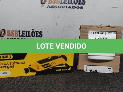 LOTE 320 - KIT RETÍFICA ELÉTRICA 220V 44 PEÇAS. (NO ESTADO) ATENÇÃO! FAZER A VISITAÇÃO ANTES DE ARREMATAR, NÃO SABEMOS SE FUNCIONA, LEILÃO NÃO TEM GARANTIA E NEM DEVOLUÇÃO, SUJEITO A POSSÍVEIS AVARIAS VISÍVEIS/OCULTAS E/OU AUSÊNCIA DE COMPONENTES. 