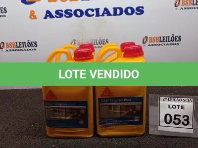 LOTE 053 - 04 CHAPISCOS PLUS COM 3,6L MARCA SIKA.   (NO ESTADO) ATENÇÃO! FAZER A VISITAÇÃO ANTES DE ARREMATAR, NÃO SABEMOS SE FUNCIONA. LEILÃO NÃO TEM GARANTIA E NEM DEVOLUÇÃO, SUJEITO A POSSÍVEIS AVARIAS VISÍVEIS/OCULTAS E/OU AUSÊNCIA DE COMPONENTES.