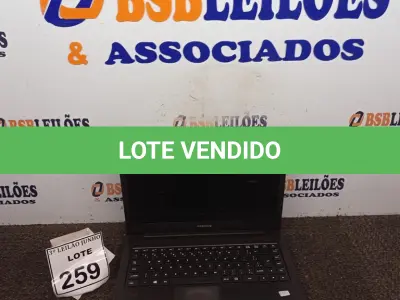 LOTE 259 - 01 NOTEBOOK MARCA POSITIVO. (NO ESTADO) ATENÇÃO! FAZER A VISITAÇÃO ANTES DE ARREMATAR, NÃO SABEMOS SE FUNCIONA, LEILÃO NÃO TEM GARANTIA E NEM DEVOLUÇÃO, SUJEITO A POSSÍVEIS AVARIAS VISÍVEIS/OCULTAS E/OU AUSÊNCIA DE COMPONENTES.