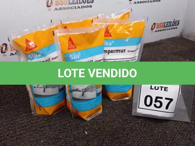LOTE 057 - 05 IMPERMEABILIZANTES PARA TRATAMENTO DE PAREDE COM 1L MARCA SIKA. (NO ESTADO) ATENÇÃO! FAZER A VISITAÇÃO ANTES DE ARREMATAR, NÃO SABEMOS SE FUNCIONA. LEILÃO NÃO TEM GARANTIA E NEM DEVOLUÇÃO, SUJEITO A POSSÍVEIS AVARIAS VISÍVEIS/OCULTAS E/OU AUSÊNCIA DE COMPONENTES.