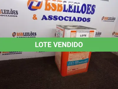 LOTE 124 - 01 LATA DE TINTA BASE C DELANIL IQUINE 18 L. (NO ESTADO) ATENÇÃO! FAZER A VISITAÇÃO ANTES DE ARREMATAR, NÃO SABEMOS SE FUNCIONA. LEILÃO NÃO TEM GARANTIA E NEM DEVOLUÇÃO, SUJEITO A POSSÍVEIS AVARIAS VISÍVEIS/OCULTAS E/OU AUSÊNCIA DE COMPONENTES.