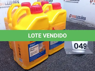 LOTE 049 - 04 CHAPISCOS PLUS COM 3,6L MARCA SIKA.  (NO ESTADO) ATENÇÃO! FAZER A VISITAÇÃO ANTES DE ARREMATAR, NÃO SABEMOS SE FUNCIONA. LEILÃO NÃO TEM GARANTIA E NEM DEVOLUÇÃO, SUJEITO A POSSÍVEIS AVARIAS VISÍVEIS/OCULTAS E/OU AUSÊNCIA DE COMPONENTES.