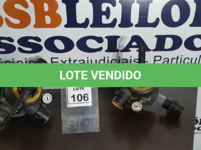 LOTE 106 - 02 VÁLVULAS DE BOMBA D’AGUA PARA PISCINA. (NO ESTADO) ATENÇÃO! FAZER A VISITAÇÃO ANTES DE ARREMATAR, NÃO SABEMOS SE FUNCIONA. LEILÃO NÃO TEM GARANTIA E NEM DEVOLUÇÃO, SUJEITO A POSSÍVEIS AVARIAS VISÍVEIS/OCULTAS E/OU AUSÊNCIA DE COMPONENTES.