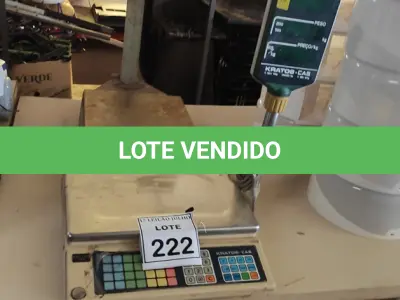 LOTE 222 - 01 BALANÇA FILIZONA 01 BALANÇA DIGITAL MARCA KRATOS. (NO ESTADO) ATENÇÃO! FAZER A VISITAÇÃO ANTES DE ARREMATAR, NÃO SABEMOS SE FUNCIONA. LEILÃO NÃO TEM GARANTIA E NEM DEVOLUÇÃO, SUJEITO A POSSÍVEIS AVARIAS VISÍVEIS/OCULTAS E/OU AUSÊNCIA DE COMPONENTES.