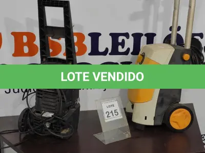 LOTE 215 - 02 LAVADORES DE ALTA PRESSÃO SENDO 01 MARCA STIHL E 01 WAP. (NO ESTADO) ATENÇÃO! FAZER A VISITAÇÃO ANTES DE ARREMATAR, NÃO SABEMOS SE FUNCIONA. LEILÃO NÃO TEM GARANTIA E NEM DEVOLUÇÃO, SUJEITO A POSSÍVEIS AVARIAS VISÍVEIS/OCULTAS E/OU AUSÊNCIA DE COMPONENTES.